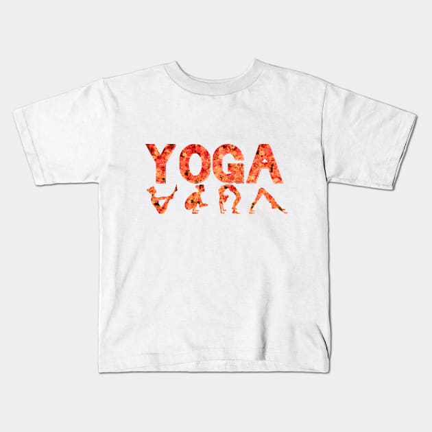 yoga, yoga poses, meditation, namaste, Kids T-Shirt by L  B  S  T store